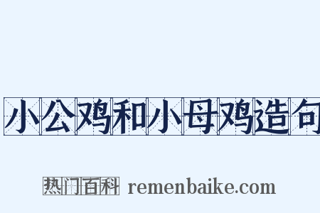 小公鸡和小母鸡造句是什么意思的图片